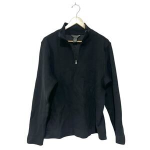 Banana Republic Wool Blend 1/4 Zip Sweater Pullover Black Mens Size Large